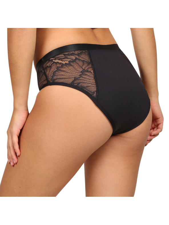 Love Luna Love Luna fekete LUXE Lace Midi BRIEF menstruációs fehérnemű