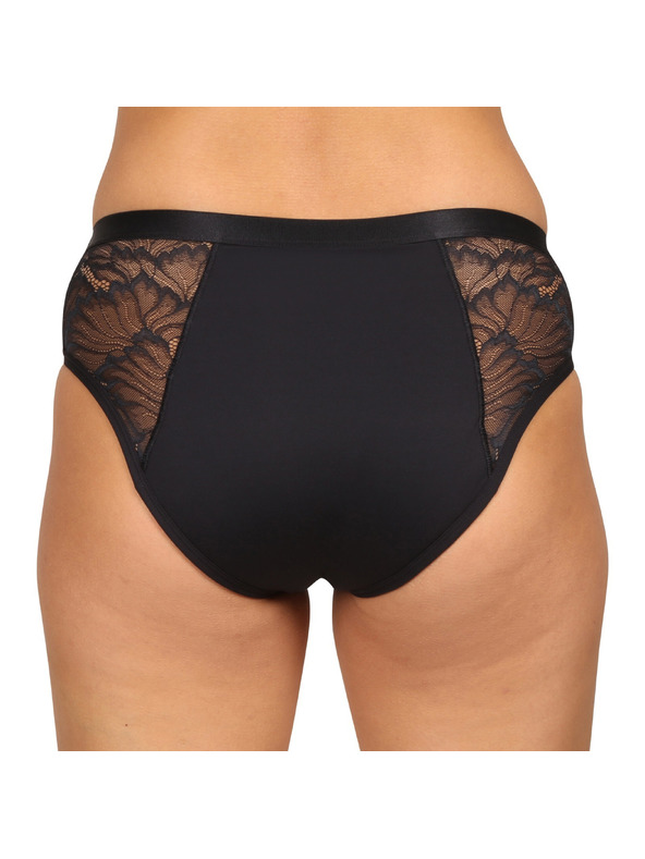 Love Luna Love Luna fekete LUXE Lace Midi BRIEF menstruációs fehérnemű