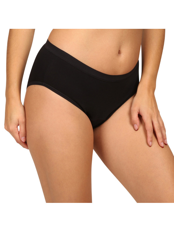Love Luna Love Luna fekete Cotton Midi Brief menstruációs fehérnemű