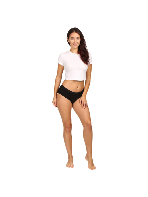 Love Luna Love Luna fekete Cotton Midi Brief menstruációs fehérnemű
