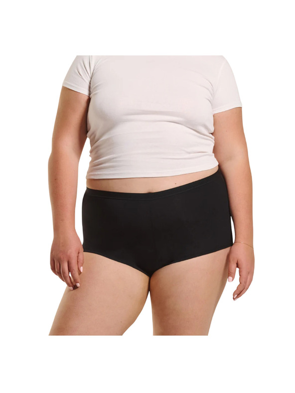 Love Luna Love Luna fekete Cotton Shortie menstruációs fehérnemű