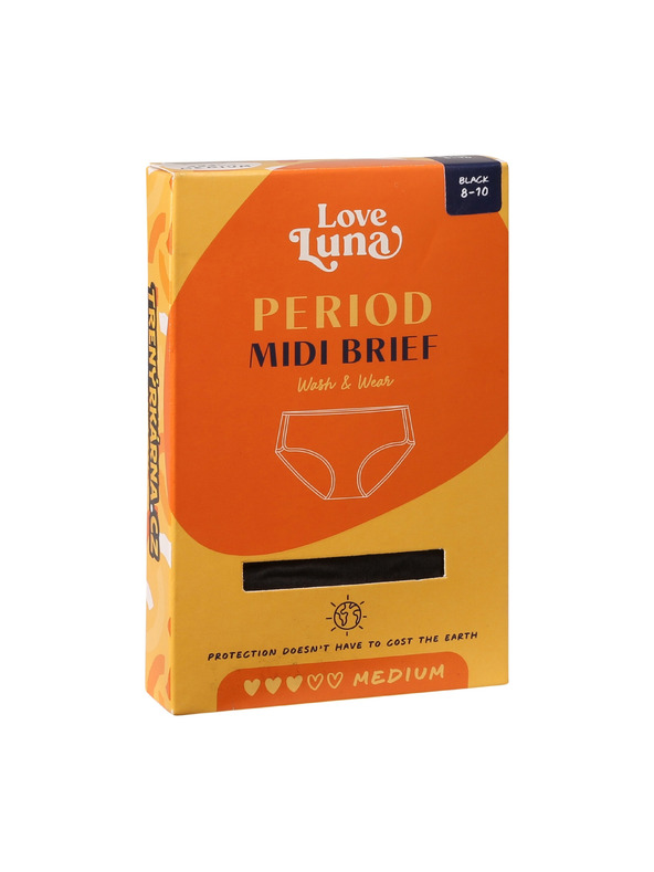 Love Luna Love Luna Midi Black menstruációs fehérnemű