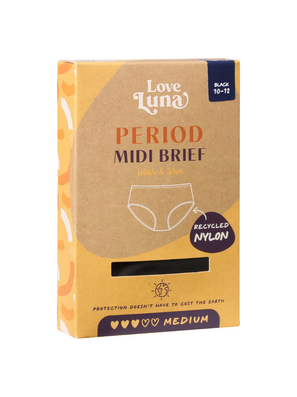 Love Luna Love Luna Midi Black Eco menstruációs fehérnemű