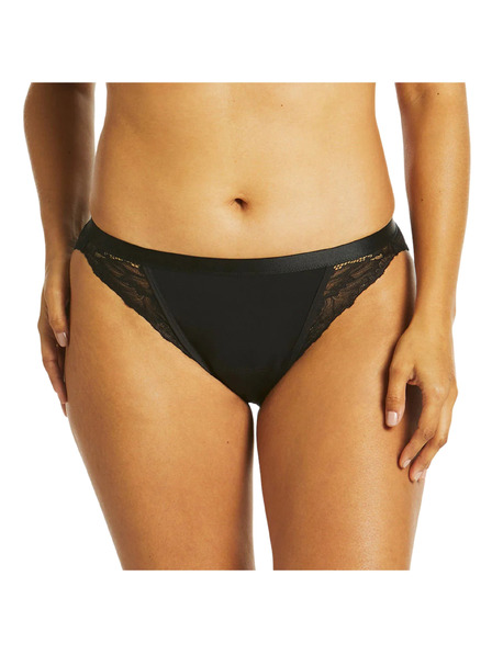 Love Luna Menstruációs bugyi Love Luna fekete LUXE Lace Midi Tanga Brief
