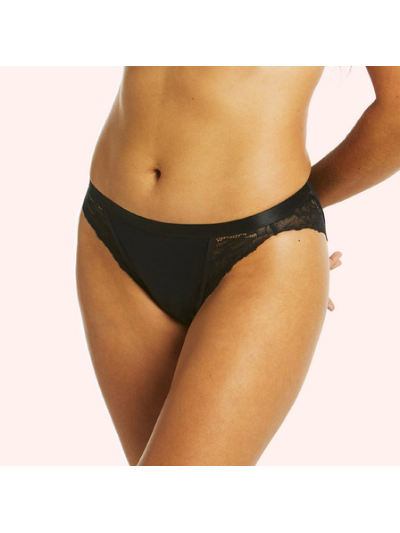 Love Luna Menstruációs bugyi Love Luna fekete LUXE Lace Midi Tanga Brief