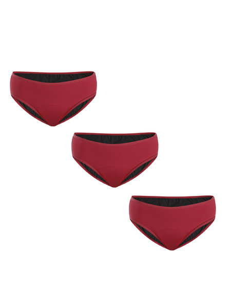 Meracus Háromcsomag - Menstruációs bugyi Meracus Timeless Burgundy Plus