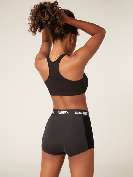 Modibodi PUMA & Modibodi Active Boyshort menstruációs alsónadrág Moderate-Heavy Dark