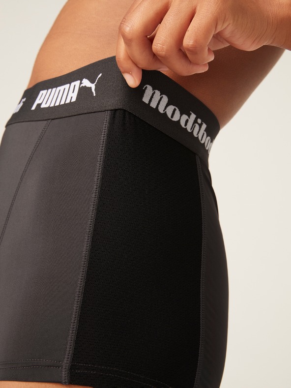 Modibodi PUMA & Modibodi Active Boyshort menstruációs alsónadrág Moderate-Heavy Dark