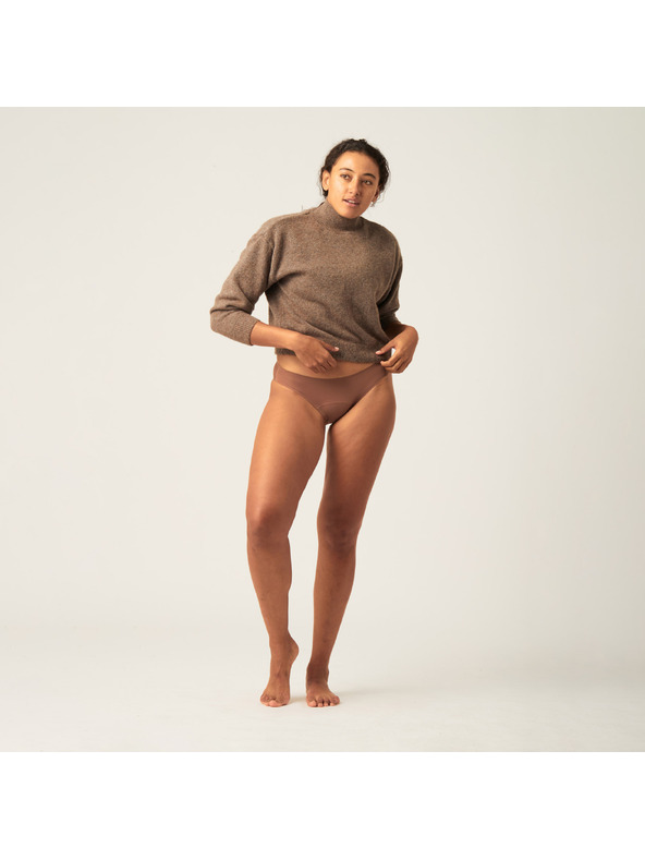 Modibodi Modibodi Seamfree Bikini menstruációs alsónadrág Moderate-Heavy Nutmeg