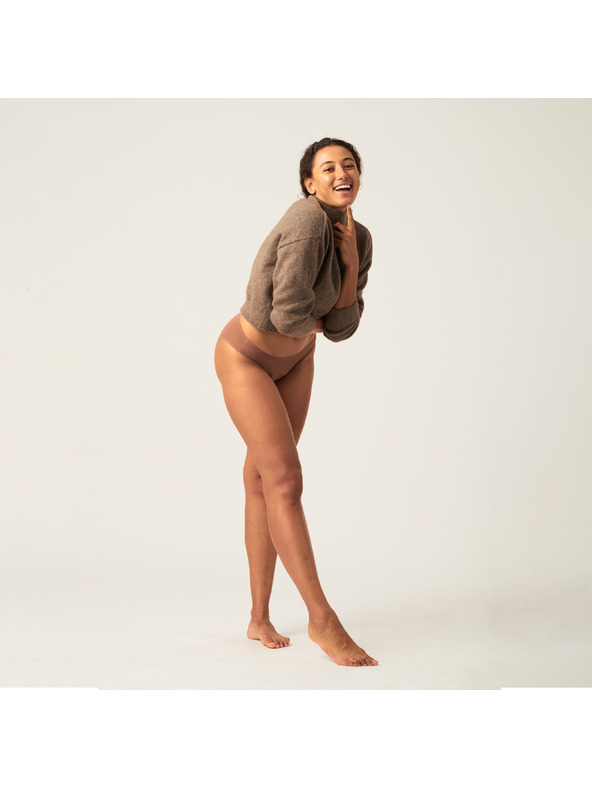 Modibodi Modibodi Seamfree Bikini menstruációs alsónadrág Moderate-Heavy Nutmeg