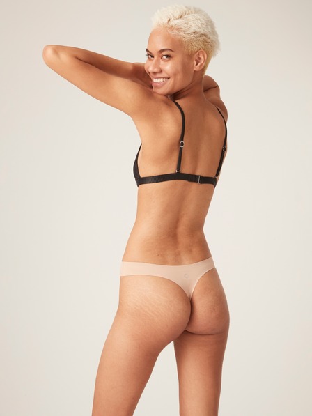 Modibodi Modibodi Seamfree Thong menstruációs tanga Light Cashew