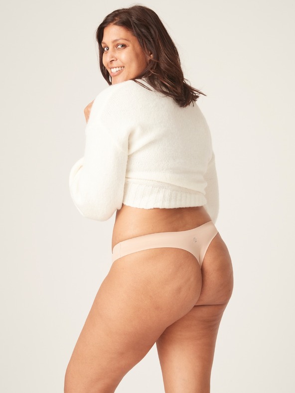 Modibodi Modibodi Seamfree Thong menstruációs tanga Light Cashew
