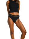 Modibodi Modibodi Sensual Hi Waist Bikini menstruációs alsónadrág Super Black