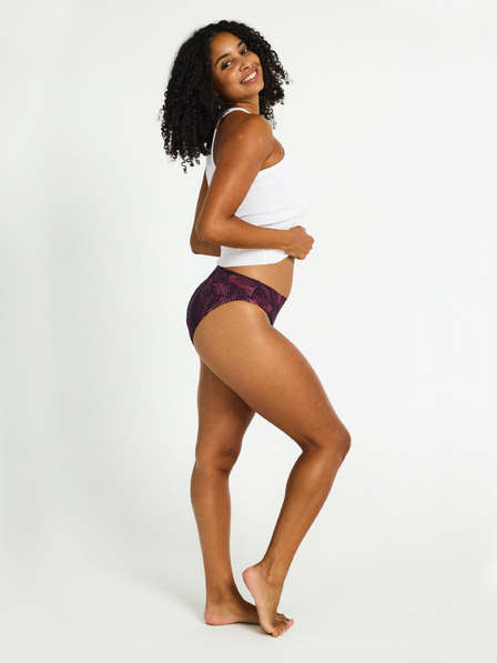 Modibodi PUMA & Modibodi Seamfree Active Bikini menstruációs alsónadrág Moderate-Heavy Flame Haze Pink