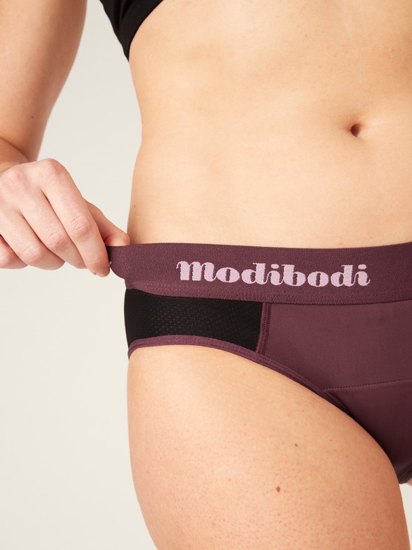 Modibodi PUMA & Modibodi Active Brief menstruációs alsónadrág Moderate-Heavy Grape