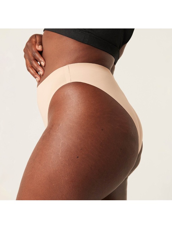 Modibodi Modibodi Seamfree Hi-Leg Cheeky menstruációs alsónadrág Moderate-Heavy Cashew
