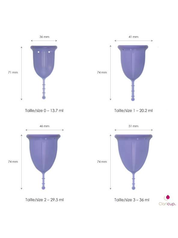 Claricup Menstruációs kehely Claricup Violet 3