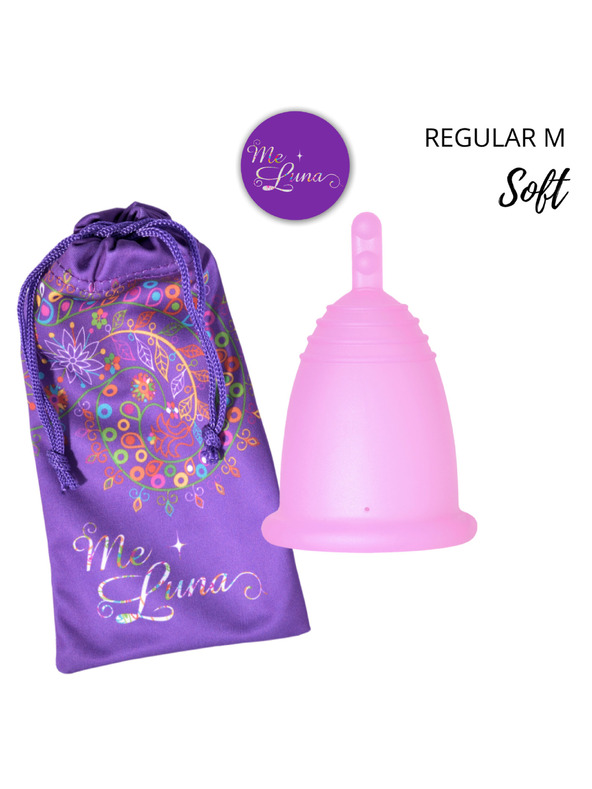 Me Luna Menstruációs kehely Me Luna Soft M szárral rózsaszín