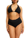 Modibodi Menstruációs fürdőruha Modibodi Hi-Waist Bikini Brief High fekete alsó rész