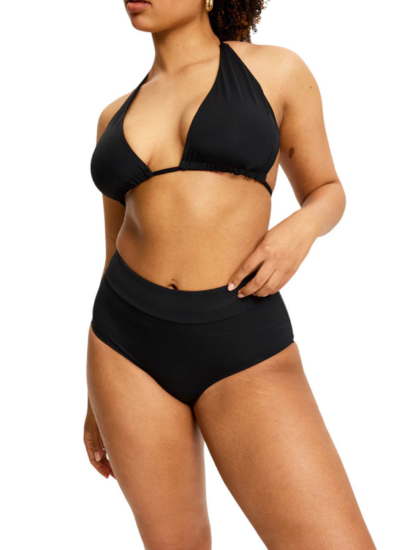 Modibodi Menstruációs fürdőruha Modibodi Hi-Waist Bikini Brief High fekete alsó rész
