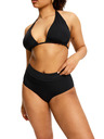 Modibodi Menstruációs fürdőruha Modibodi Hi-Waist Bikini Brief High fekete alsó rész