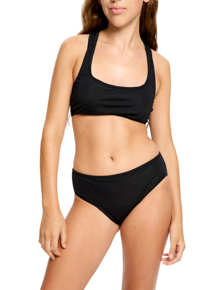 Modibodi Lányi menstruációs fürdőruha Modibodi Teen Bikini Brief High fekete alsó rész