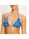 Modibodi Modibodi Tidal Triangle Bikini Top Python Blue fürdőruha felső rész
