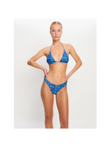 Modibodi Modibodi Tidal Triangle Bikini Top Python Blue fürdőruha felső rész