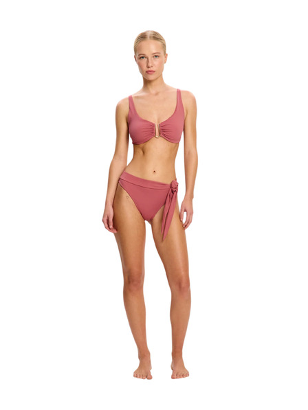 Modibodi Modibodi Molokai Hi-Waist Tie Bottom High Absorbency Mauve menstruációs fürdőruha alsó rész