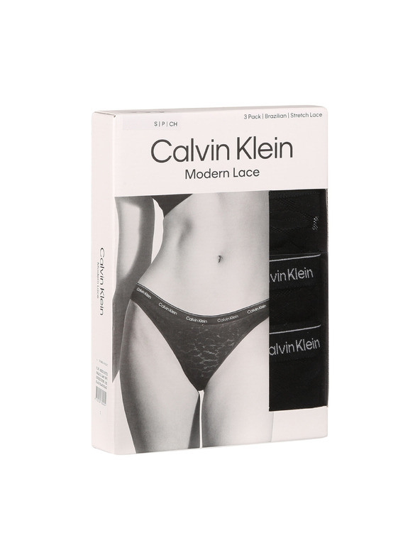 Calvin Klein Három darabos szett - női brazil bikini Calvin Klein fekete
