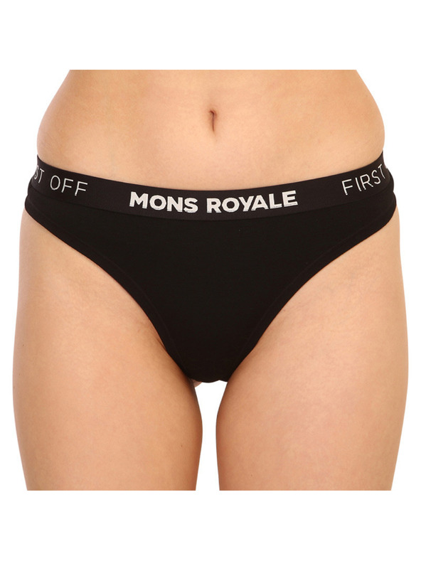 Mons Royale Női tanga Mons Royale merino fekete