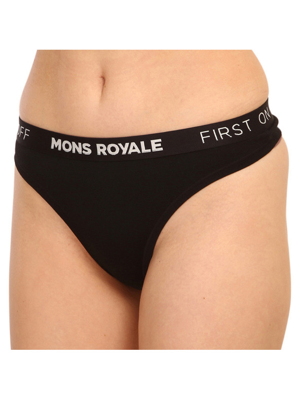 Mons Royale Női tanga Mons Royale merino fekete