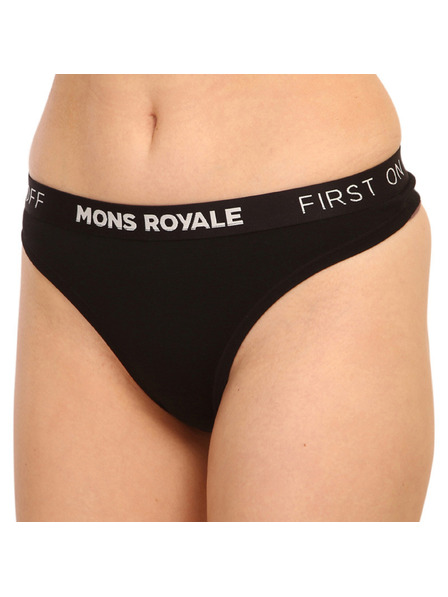 Mons Royale Női tanga Mons Royale merino fekete