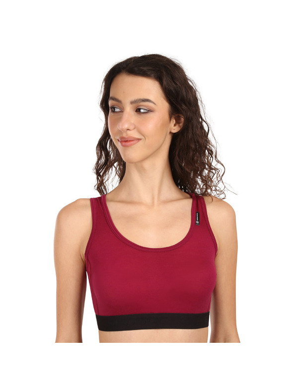 Sensor Női melltartó Sensor Active merino piros