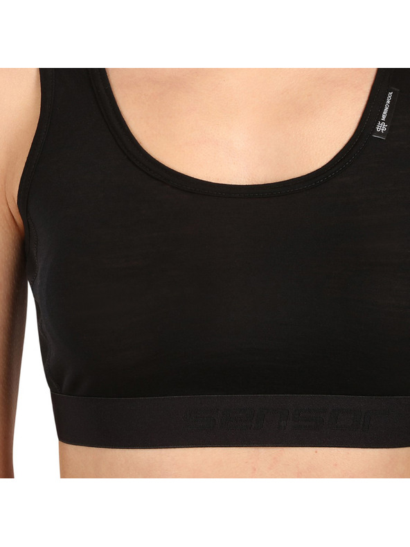 Sensor Női melltartó Sensor Active merino fekete