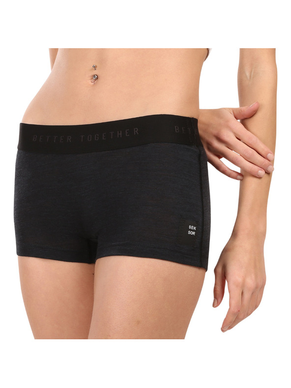 Sensor Női alsónadrág Sensor Cordura merino lábtartóval fekete