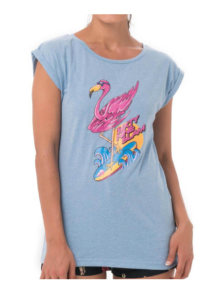 69slam Női póló 69SLAM VACAY GO! BLUE MELANGE ELISA