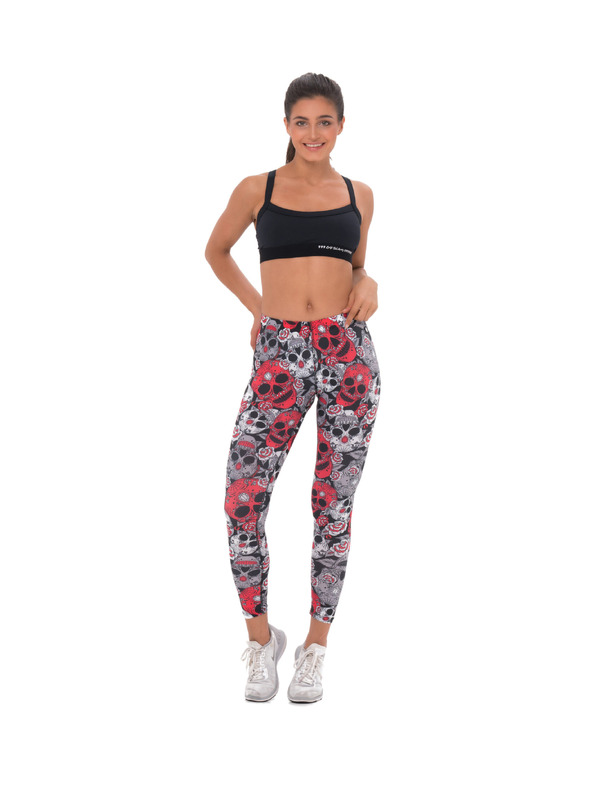 69slam Női leggings 69SLAM RED SUGAR CRANE RUBY