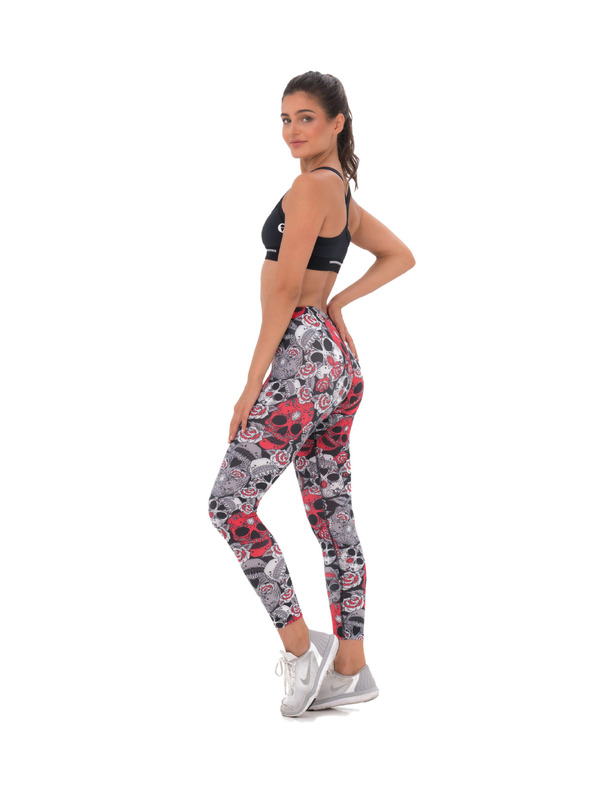 69slam Női leggings 69SLAM RED SUGAR CRANE RUBY