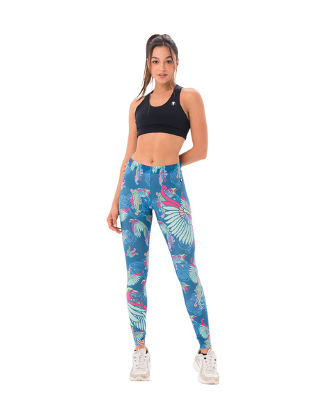 69slam Női leggings 69SLAM BIRD PARADISE RUBY