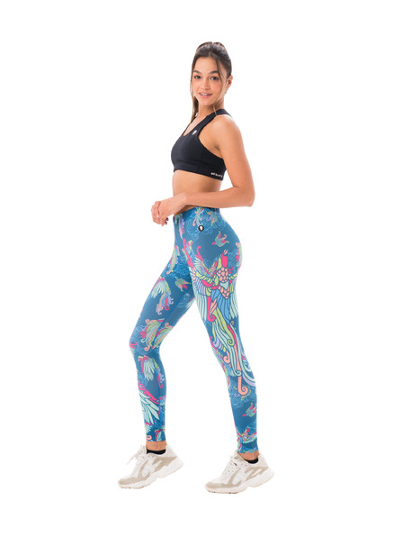 69slam Női leggings 69SLAM BIRD PARADISE RUBY