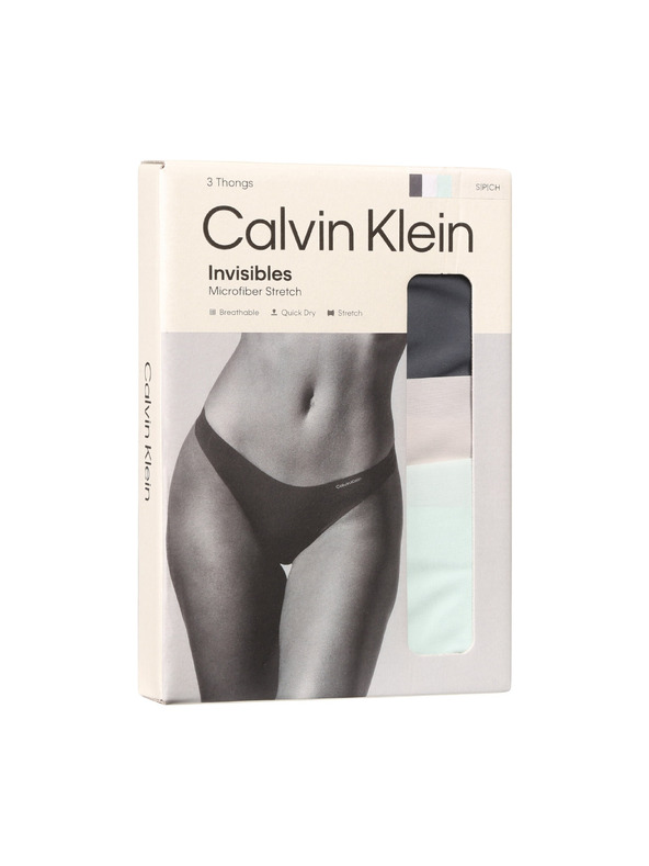 Calvin Klein Három darabos szett - női tanga Calvin Klein varrás nélküli többszínű
