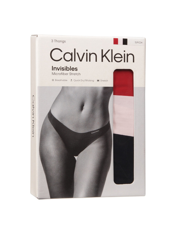 Calvin Klein Három darabos szett - női tanga Calvin Klein varrás nélküli többszínű