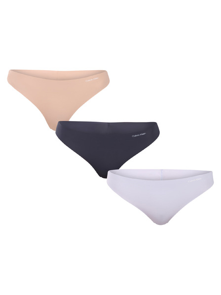 Calvin Klein Három darabos szett - női tanga Calvin Klein varrás nélküli többszínű