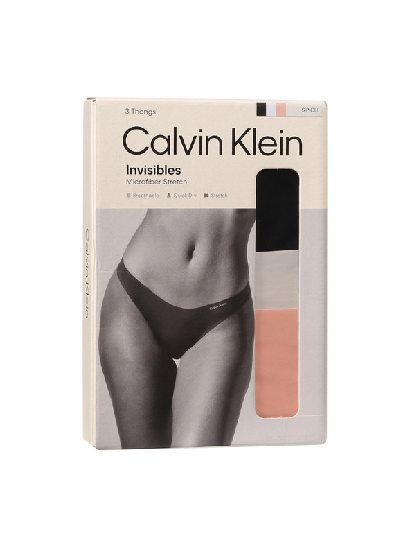 Calvin Klein Három darabos szett - női tanga Calvin Klein varrás nélküli többszínű