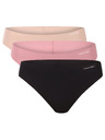Calvin Klein Három darabos szett - női tanga Calvin Klein varrás nélküli többszínű