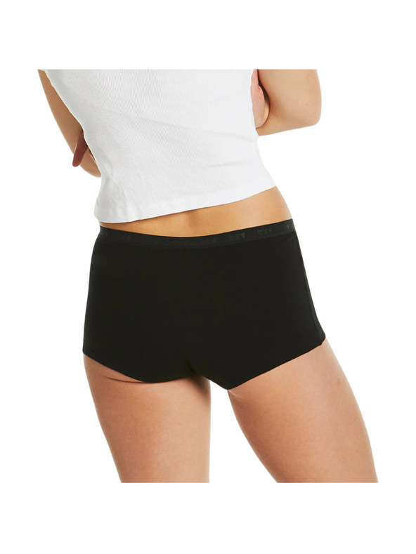 Love Luna Love Luna Shortie Brief Black Hearts lánylányi menstruációs fehérnemű