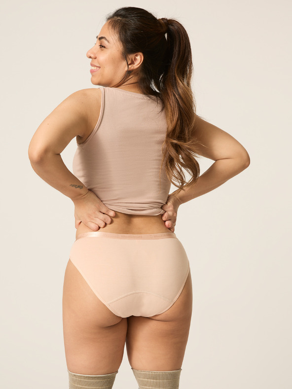 Modibodi Modibodi Classic Bikini Moderate-Heavy Beige menstruációs alsónadrág