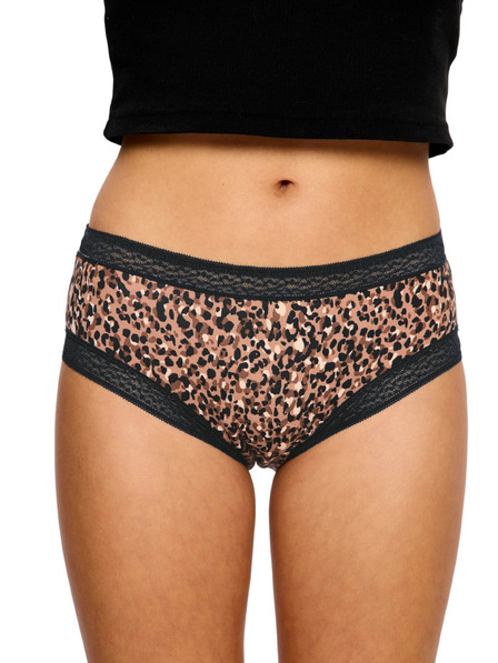 Modibodi Modibodi Sensual Boyleg Light Animalia Brown menstruációs alsónadrág