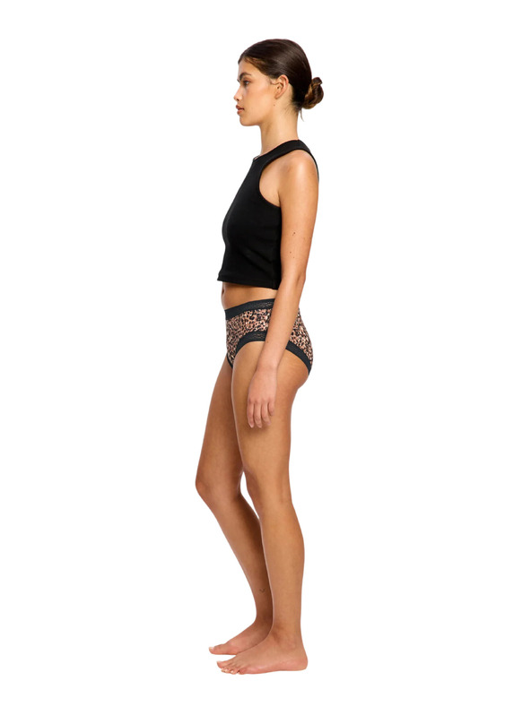 Modibodi Modibodi Sensual Boyleg Light Animalia Brown menstruációs alsónadrág